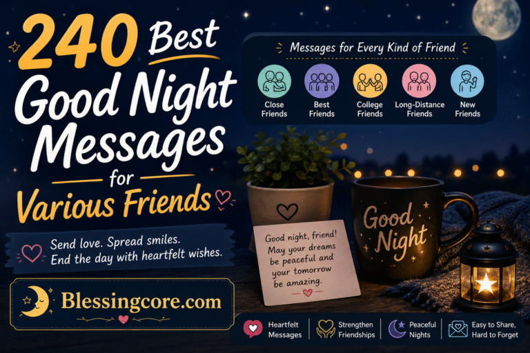 good night messages for various friends