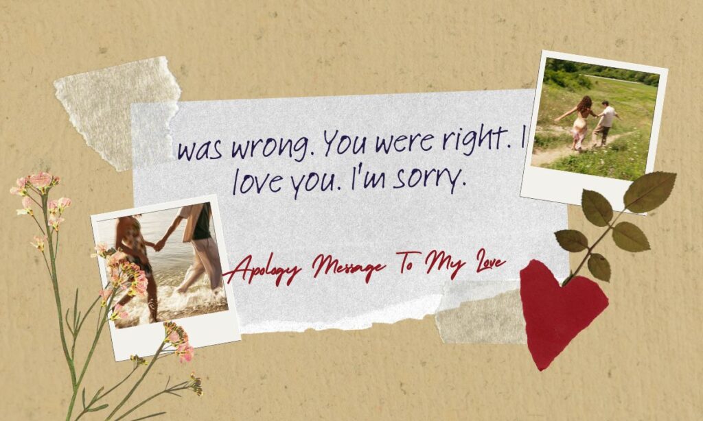 Apology Message To My Love