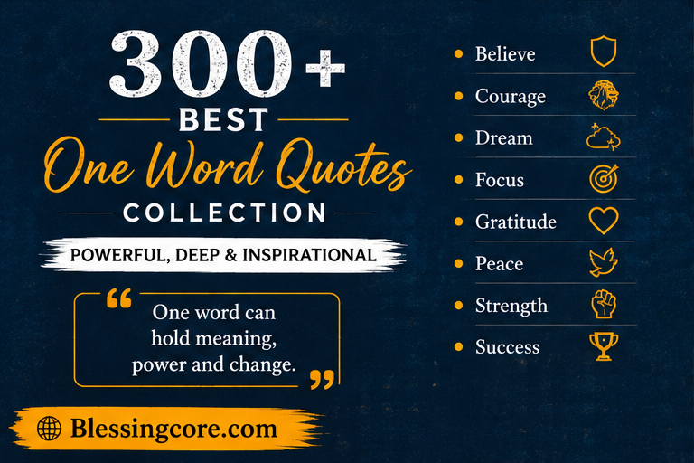 One Word Quotes
