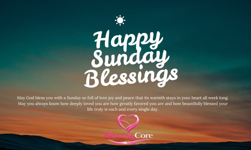 Happy Sunday blessings