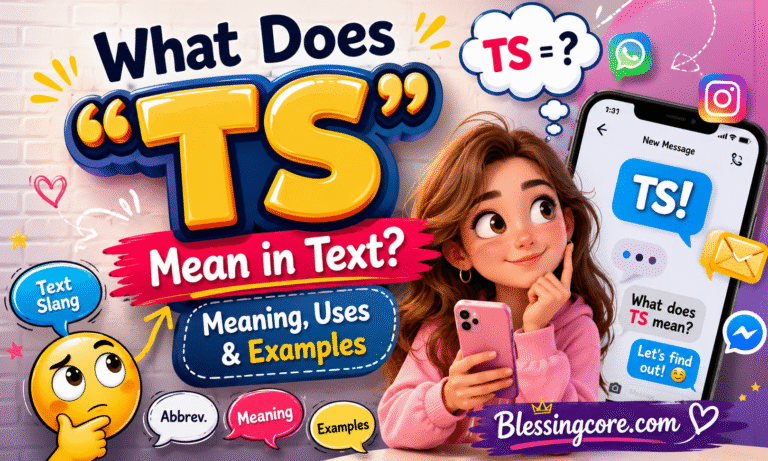 TS mean in text