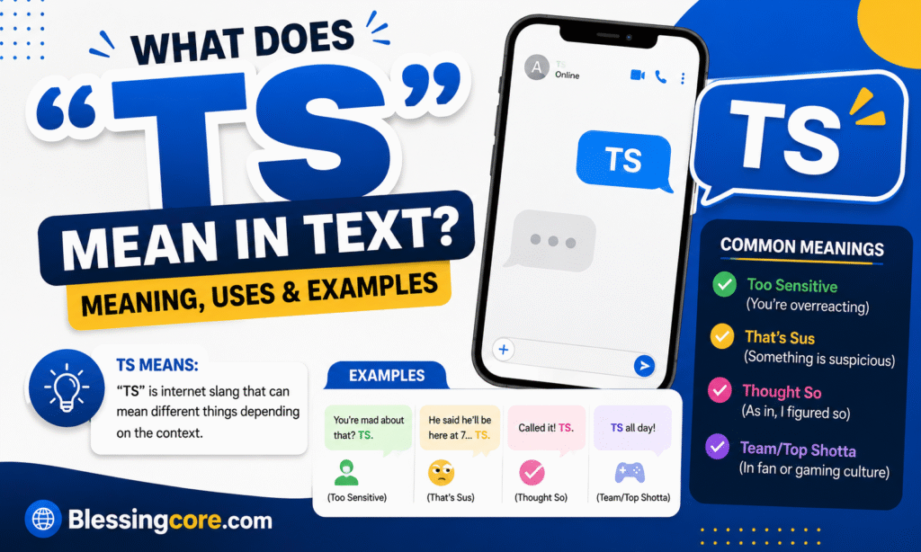 TS mean in text