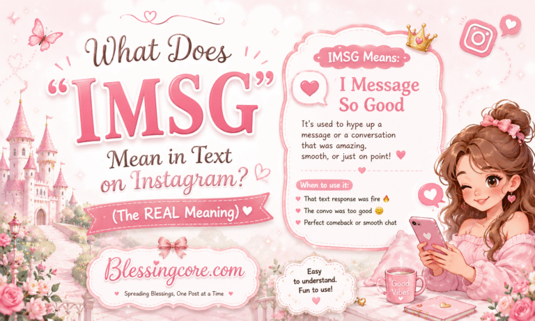 IMSG mean in text on Instagram