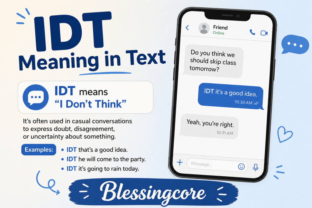 IDT Meaning in Text