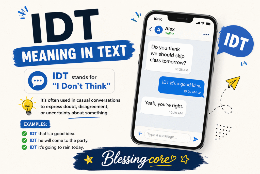 IDT Meaning in Text
