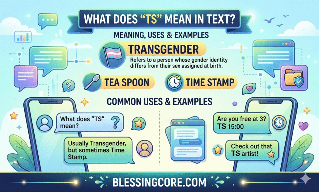 TS mean in text